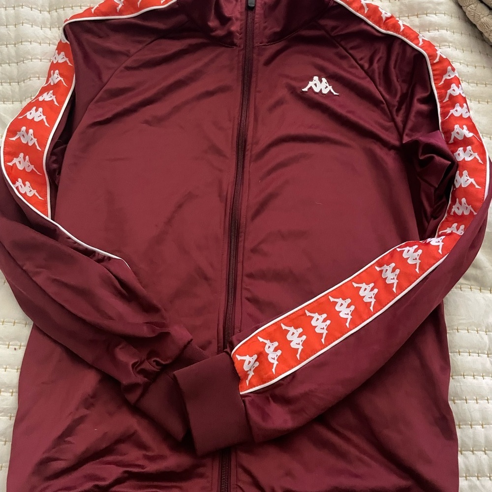 KAPPA 222 BANDA ANNISTON TRACK JACKET - RED DAHLIA/ORANGE FLAME - Large - Picture 1 of 10